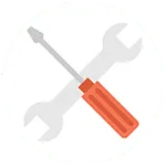 Wrench and screwdriver icon representing proactive IT maintenance