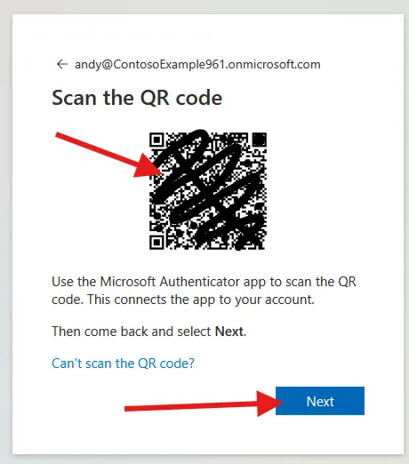 example of what a QR code to scan looks like