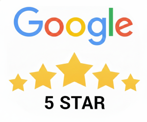 an image showing the company has many 5 star reviews on google